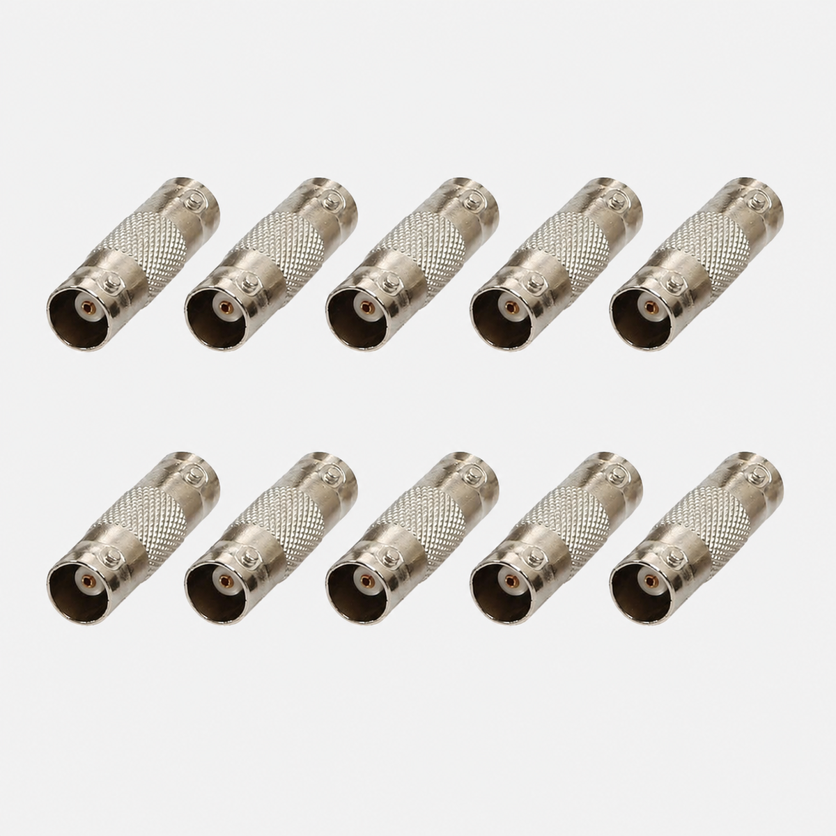 Adaptateur BNC femelle-femelle – lot de 10, alliage aluminium, CCTV