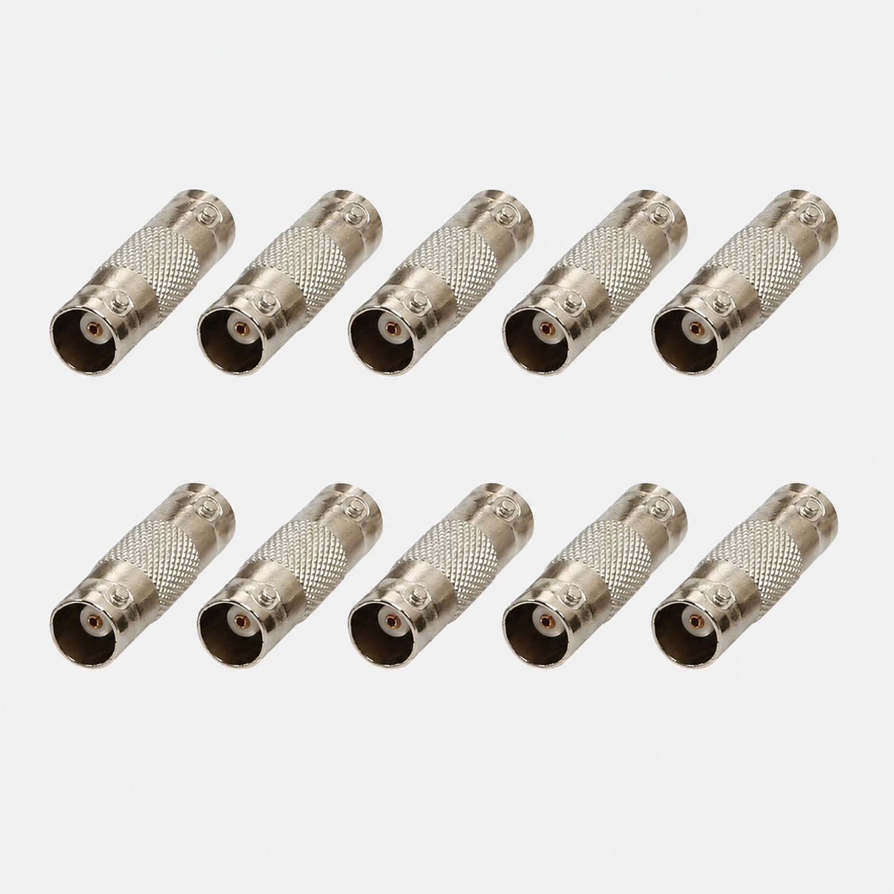Adaptateur BNC femelle-femelle – lot de 10, alliage aluminium, CCTV