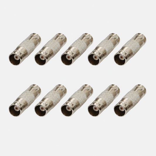 Adaptateur BNC femelle-femelle – lot de 10, alliage aluminium, CCTV