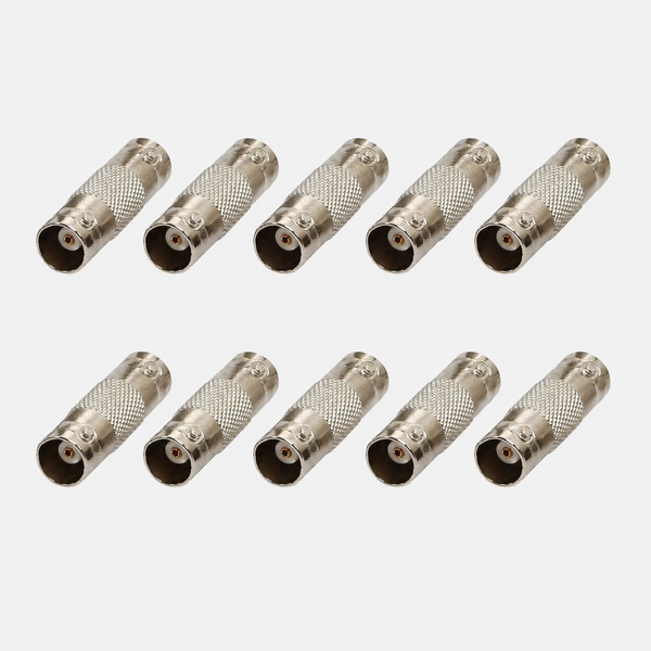 Adaptateur BNC femelle-femelle – lot de 10, alliage aluminium, CCTV