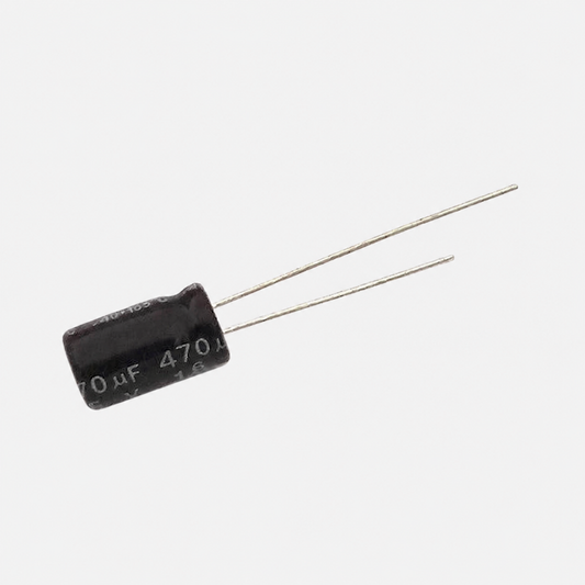 Condensateur électrolytique 470µF 16V – 8×12mm