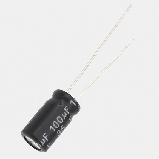 Condensateur électrolytique 100µF 35V – 6×12mm