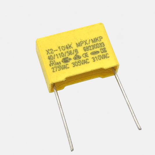 Condensateur X2 MKP 100nF 275VAC – polypropylène, radial, pas 15mm