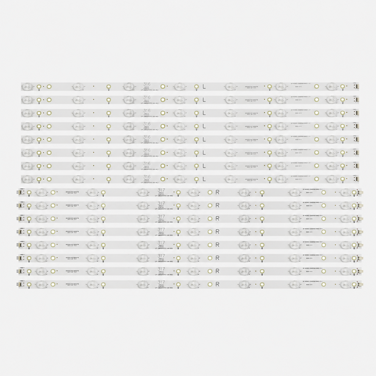 Kit Bandes LED Philips 65" 65PUS6121 65PUF6656 65PUT6651 – LBM650P0701