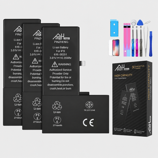 Batterie PINZHENG iPhone X XR XS 11 12 13 Mini Pro Max