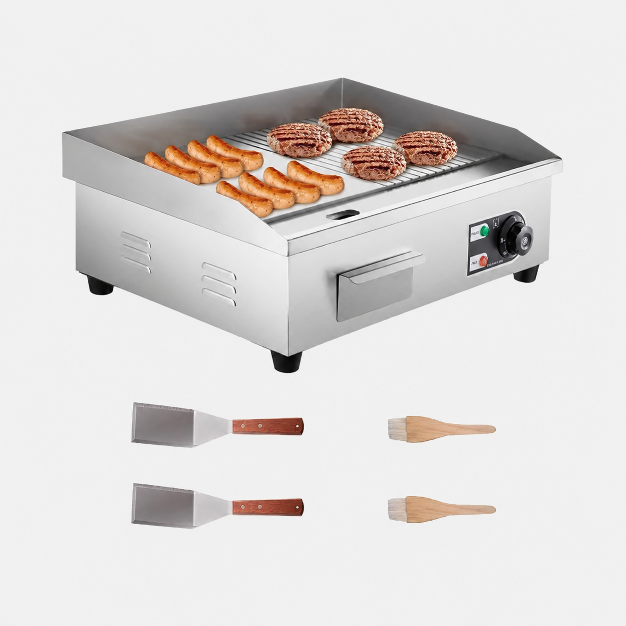 Plancha électrique VEVOR 54 x 42 cm Teppanyaki 3200 W inox