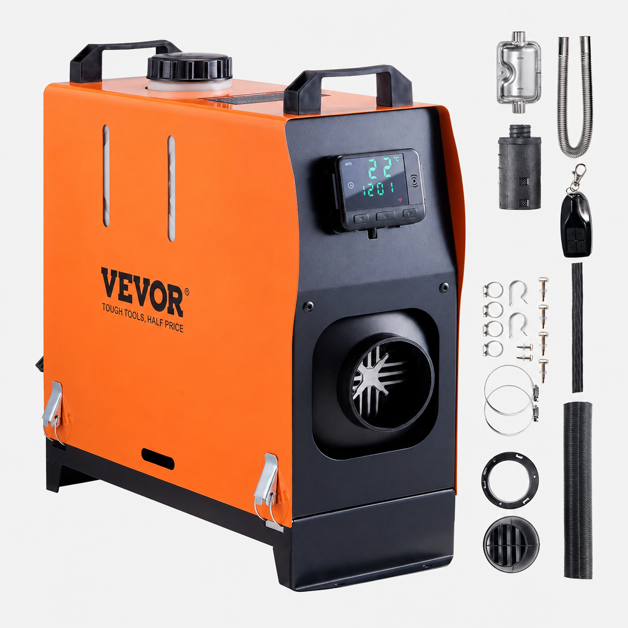 Chauffage diesel VEVOR 8KW 12V avec LCD télécommande et silencieux
