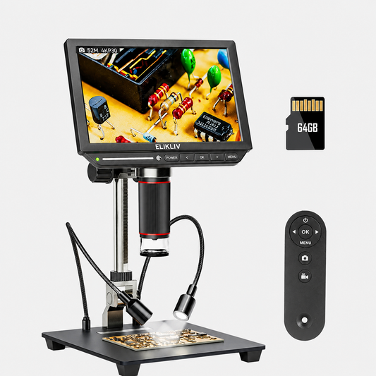 Microscope numérique Elikliv EM4K 4K HDMI 2000x soudure PCB