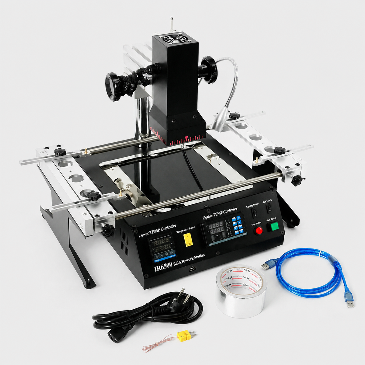 Station BGA IR6500 infrarouge 1250W reballing reflow réparation cartes TV
