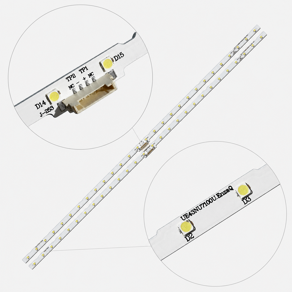 Kit Bandes LED Samsung 43" UE43NU7100 UN43NU7100 – AOT43 AOT_43_NU7100F