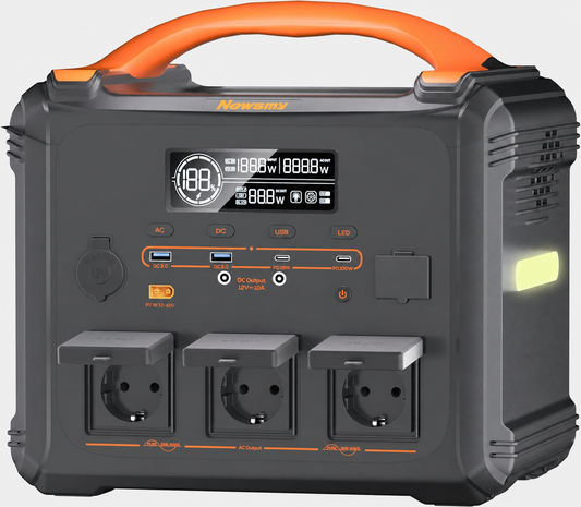 Station d'alimentation portable 2000W 1102Wh LiFePO4 solaire MPPT