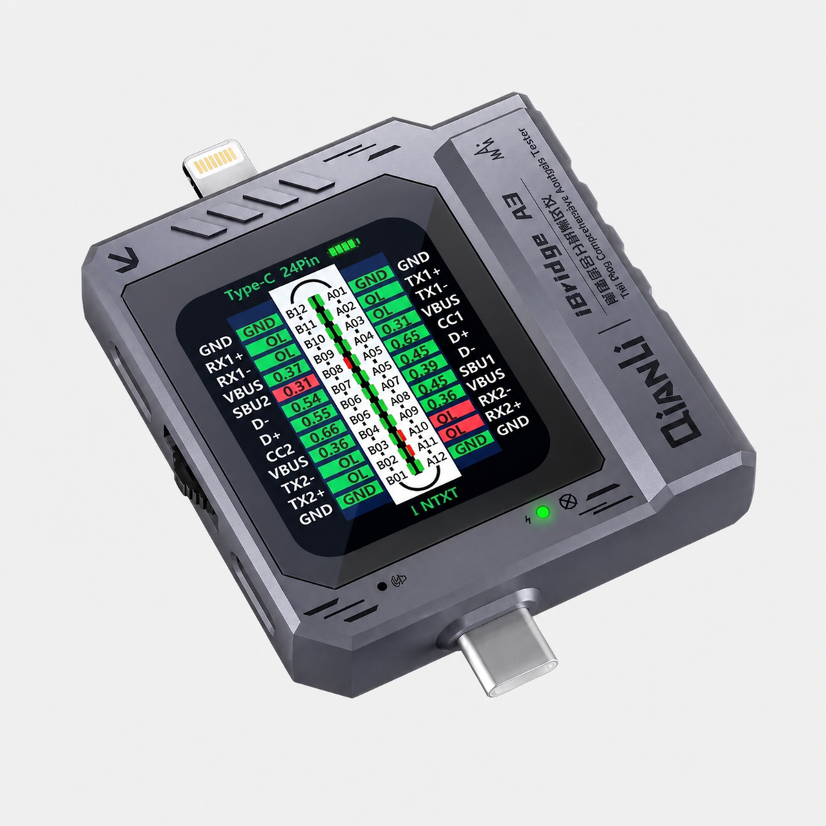 Testeur Qianli iBridge A3 pour connecteurs de charge Lightning et USB-C